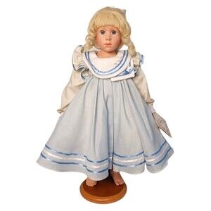 Vintage HILDEGARD GUNZEL 16" Porcelain "Dawn" DOLL Barefoot Limited Edition Tags